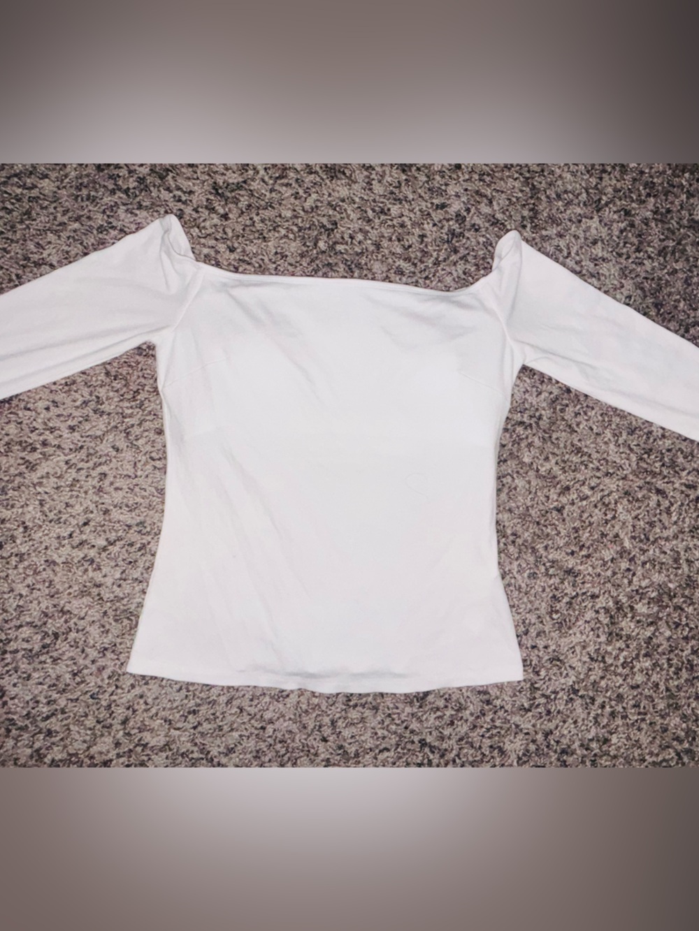 HALARAS OFF THE SHOULDER WITH BUILT IN BRA EVERYDAY TOP - Picture 2 of 7